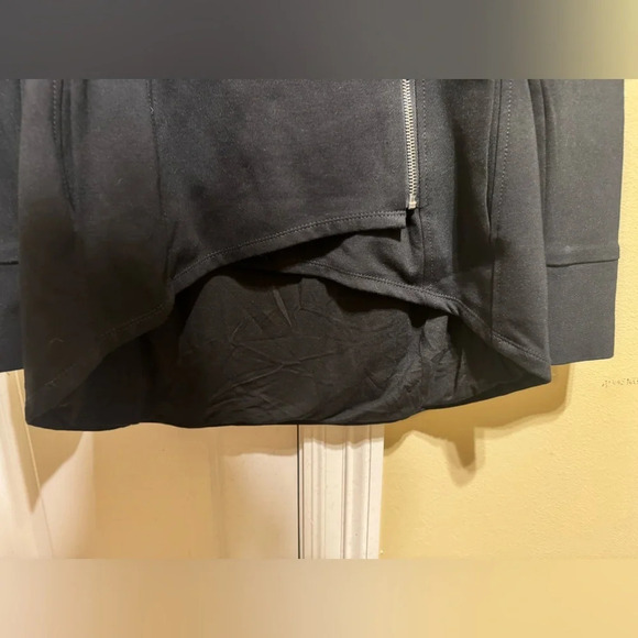 White House Black Market Asymmetrical Cowl Neck Jacket Front Zipper Sz 2 - Picture 10 of 16